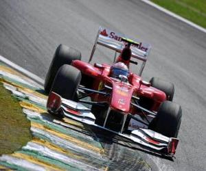 Puzzle Fernando Alonso - Ferrari - Interlagos 2010